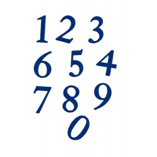 Números fieltro azulón