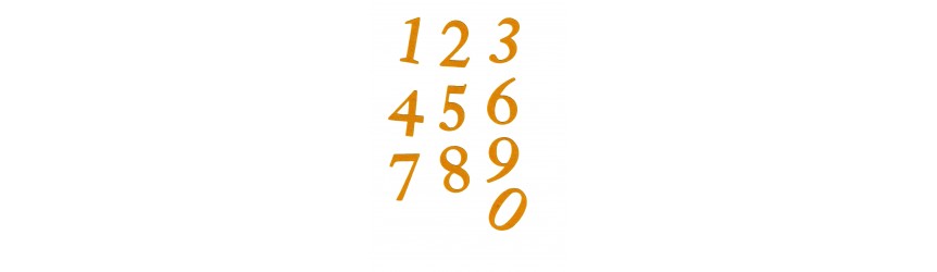 Números de Fieltro Adhesivo - O-Karamba